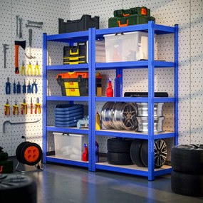 Regał o dużej nośności HEAVY, maks. 875kg, 90x40x180cm, niebieska Monzana