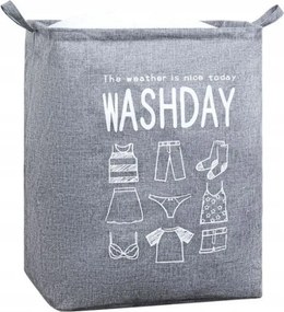 Kosz na pranie ze sznurkiem WASHDAY 50x40x50 cm