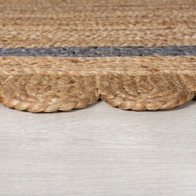 Szaro-naturalny dywan z juty tkany ręcznie 160x230 cm Grace Grey – Flair Rugs