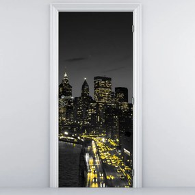 Fototapeta na drzwi - Nocna metropolia (95x205cm)