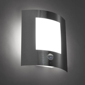 Nowoczesna lampa ścienna zewnętrzna ze stali ze czujnikiem ruchu IP44 - Emmerald 1