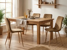 Brązowe aksamitne krzesło TURIN