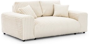 Kremowa sztruksowa sofa 178 cm Justin – Ropez