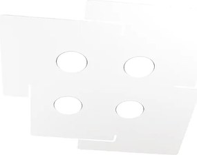 Lampa sufitowa LED ECHO Top Light w kolorze białym, prostokątna, metalowa, z 4 gniazdami na żarówki Gx53