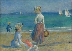 Obraz na szkle - Auguste Renoir, Figures on the Beach, reprodukcje (70x50 cm)