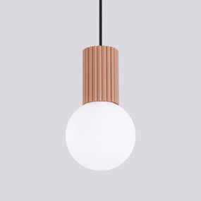 Lampa wisząca HALO 1 mocca ryflowana SOLLUX  LIGHTING