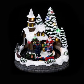 Szopka bożonarodzeniowa Kościółek, z oświetleniem LED