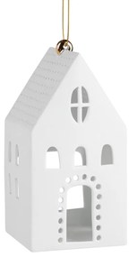 Wiszący świecznik porcelanowy DOMEK kwadratowy - różne rozmiary Wielkość: L
