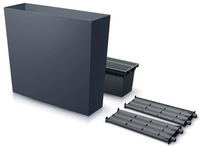 Donica ogrodowa z wkładem Urbi Case Tower 77 x 23,5 x 68,5 cm antracytowy PROSPERPLAST