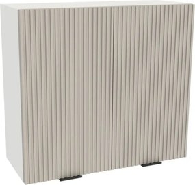 Zestaw Mebli Kuchennych MODERN 170 cm Kaszmir/Biały Ryflowany Nowoczesny