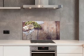 Szklany Panel Przekąski i Czerwone Wino