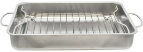 Elo 53434 Basic brytfanna ze stali nierdzewnej z rusztem do grillowania 34 x 24 x 5,5 cm