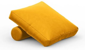 Żółta aksamitna poduszka do sofy modułowej Rome Velvet – Cosmopolitan Design