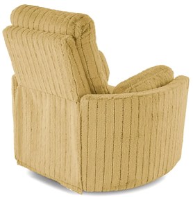 Fotel wypoczynkowy obrotowy elektrycznie rozkładany, bujany PEGAS musztarda