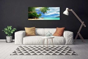 Duży obraz na płótnie Rajski Brzeg z Palmami