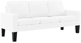 3-osobowa biała sofa z ekoskóry M0-M28