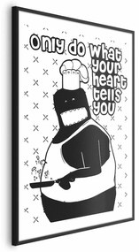 Plakat Motto 21x30 cm z ramą czarną z marginesem ARTGEIST B