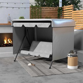 Outsunny Osłona na Meble Ogrodowe, Pokrowiec Ochronny dla Mebli Zewnętrznych, 215 cm x 155 cm x 150 cm, Szary