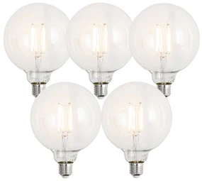 Zestaw 5 Inteligentne ściemnialne żarówki LED E27 G125 przezroczyste 7W 806lm 2700-6500K