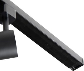 Szynowy system jednofazowy czarny z 4 reflektorami i okrągłym zasilaczem I-power - Jeana