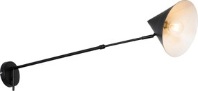 Designerska lampa ścienna czarna regulowana - Triangolo