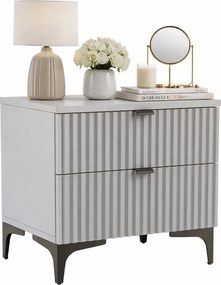 Szara ryflowana szafka nocna Z4-B14