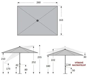 KNIRPS Automatic 260 x 165 cm - parasol ogrodowy