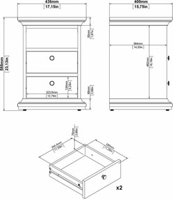 Szafka nocna Paris kolor szary