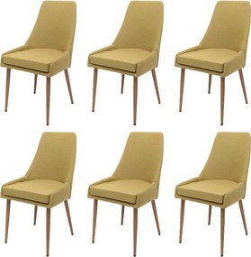 Krzesło do jadalni MCW-O27 (zestaw 6 sztuk),  zielony