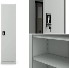 Metalowa szafa aktowa Alex 45x40x185 cm szara