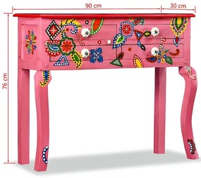Różowa konsola z szufladami T9-W42