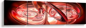Obraz - czerwone kształty (170x50 cm)