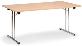 Składany stół konferencyjny FOLD, 160x80 cm, buk