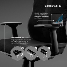 Fotel biurowy ergonomiczny Diablo V-Flash Ultra Black