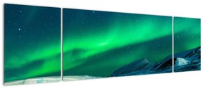 Obraz ludzi w pobliżu zorzy polarnej (170x50 cm)