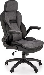 Popielato Biurowy Czarny Fotel Obrotowy C9-M40
