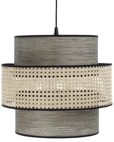 Abażurowa okrągła lampa wisząca boho - A342 Z0-D44