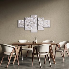 Obraz - Kwiaty w szarym krajobrazie (125x70 cm)