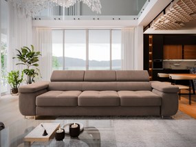 Masseno Sofa MOSINE z funkcją spania, Rozkładana sofa - Ecru, MONOLITH 09