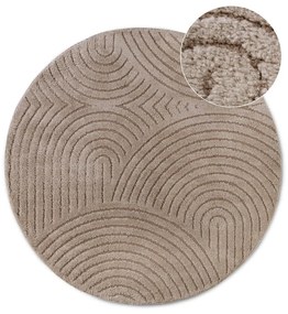 Jasnobrązowy okrągły dywan ø 160 cm Panglao New York Taupe – Elle Decoration