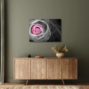 Obraz na szkle - Róż abstrakcyjny, fuksja (70x50 cm)