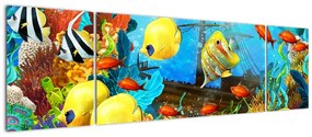 Obraz - Kolorowa rafa koralowa (170x50 cm)