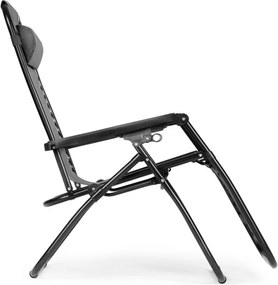 Składany leżak ogrodowy, tarasowy Rimini 009, szary