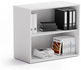 Szafka bez drzwi niska krótka BLOCK Biała