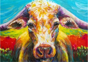 Obraz - Malowana krowa (70x50 cm)