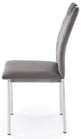 Krzesło tapicerowane K578 VELVET szare HALMAR