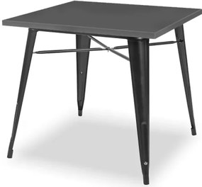 Kwadratowy stół w stylu loft antracyt - Amateo 3X