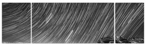 Czarno - biały obraz gwiaździstego nieba (170x50 cm)