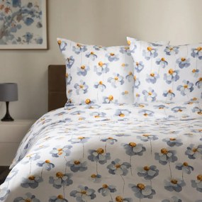 Komplet pościeli z mikrofibry REITA w kwiatki 160x200 HOMLA