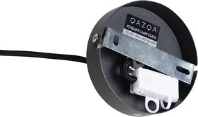 Lampa wisząca z abażurem z bawełny w kolorze czarnym i złotym 40 cm - Combi